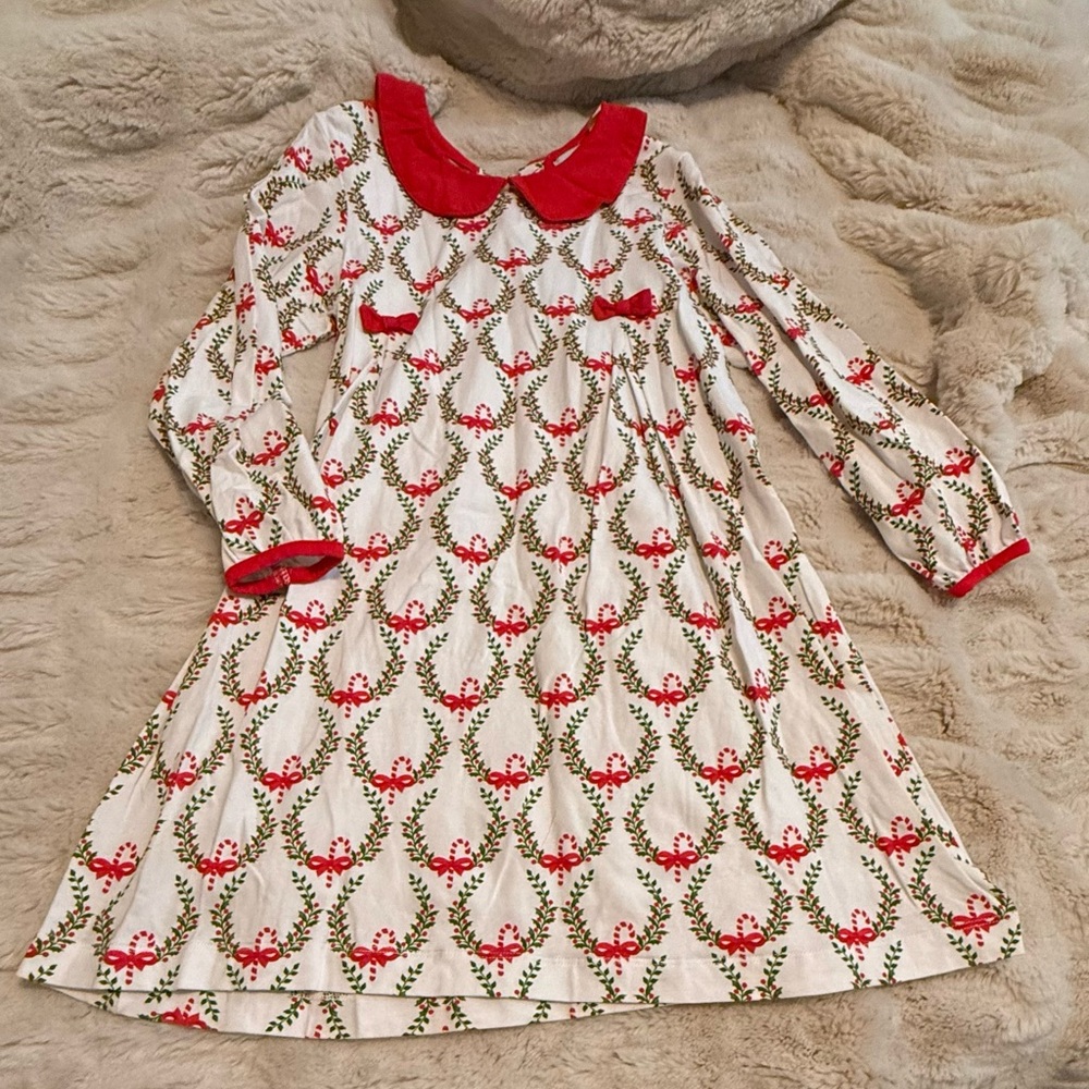 Ishtex Floral Dress with Red Collar